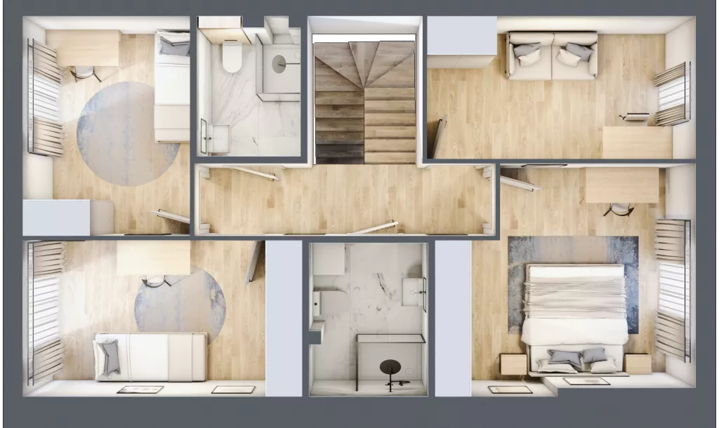 Dom 120,89 m², oferta nr 10.B, Oaza Kosmatki, Warszawa, Wawer, Gocław, ul. Kosmatki 32/34