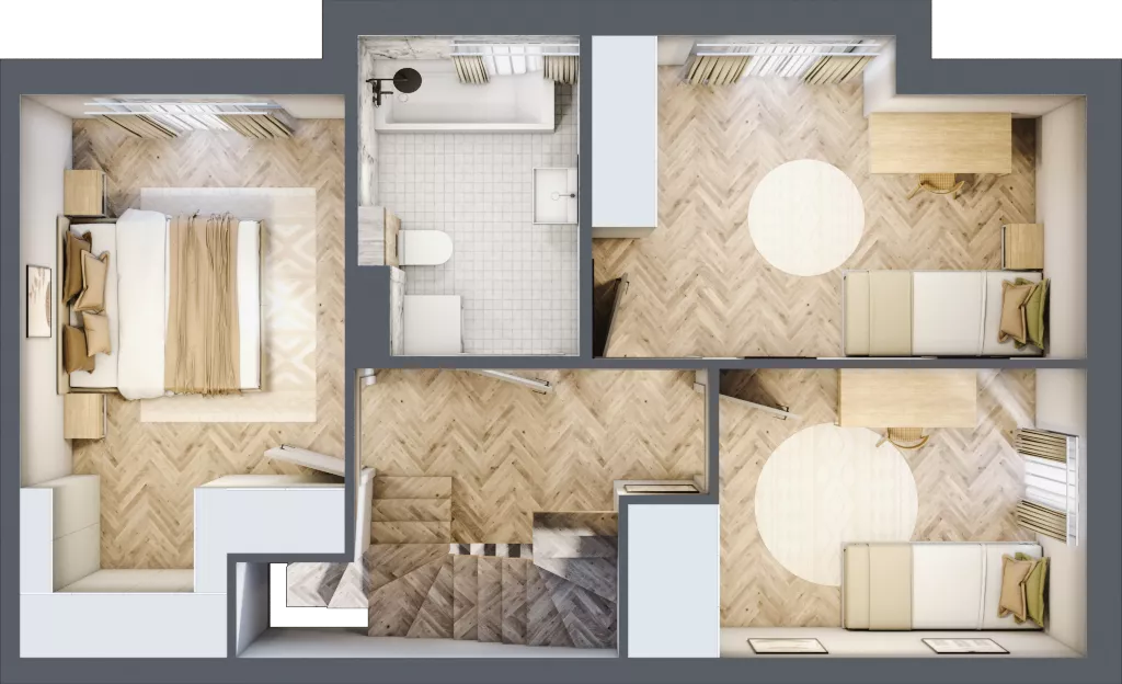 Dom 98,80 m², oferta nr 2B.2, Wawer Park, Warszawa, Wawer, Aleksandrów, ul. Zagórzańska 52