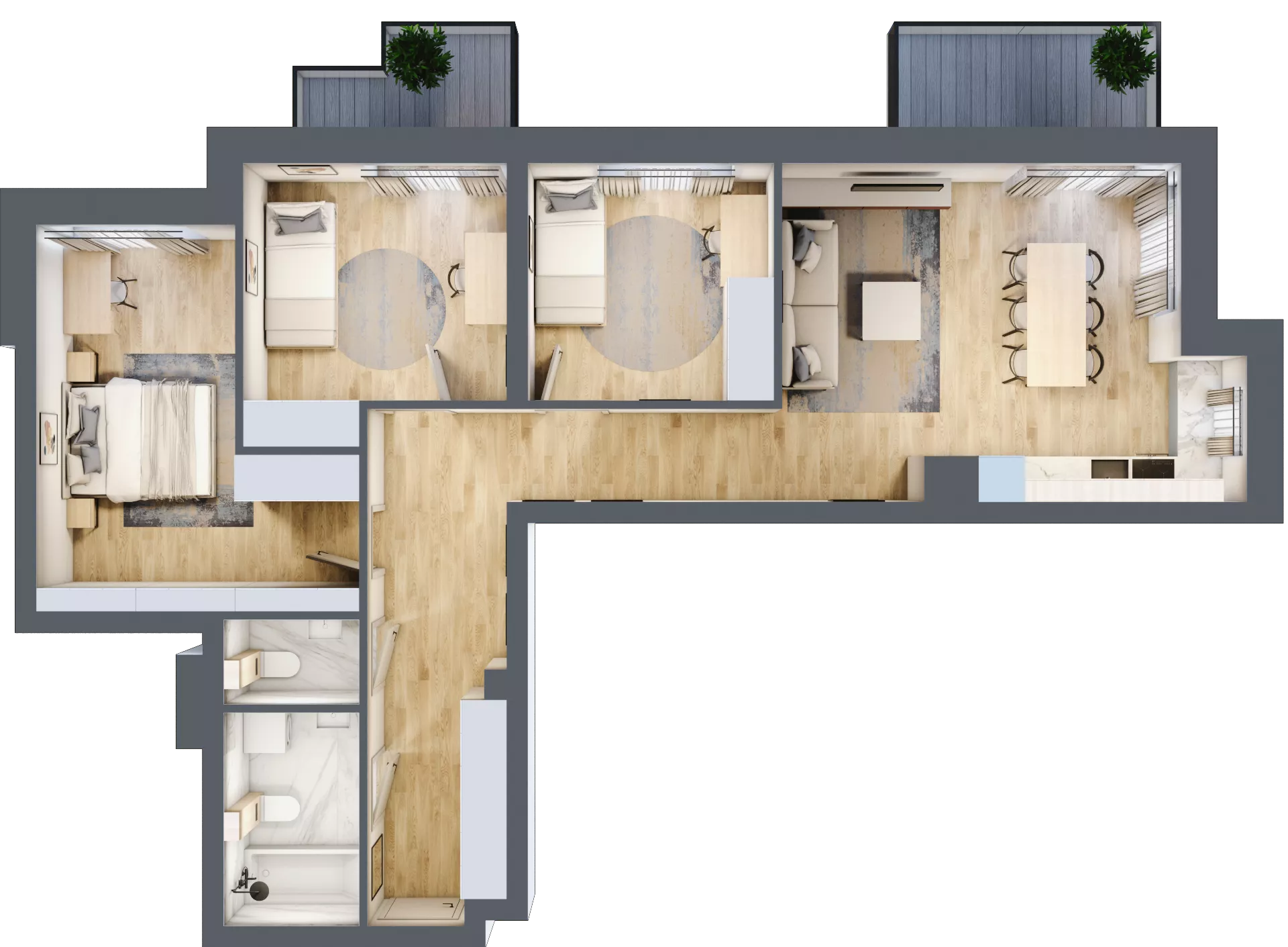4 pokoje, mieszkanie 85,08 m², piętro 1, oferta nr M10, Srebrzyńska Park IV, Łódź, Polesie, ul. Srebrzyńska 107