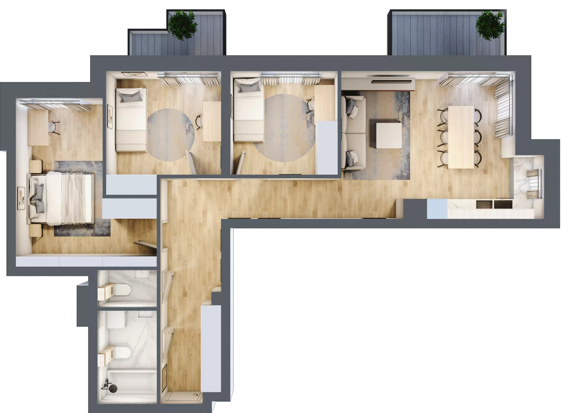 4 pokoje, mieszkanie 85,08 m², piętro 2, oferta nr M29, Srebrzyńska Park IV, Łódź, Polesie, ul. Srebrzyńska 107