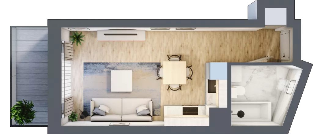 1 pokój, mieszkanie 27,09 m², piętro 6, oferta nr M108, Srebrzyńska Park IV, Łódź, Polesie, ul. Srebrzyńska 107