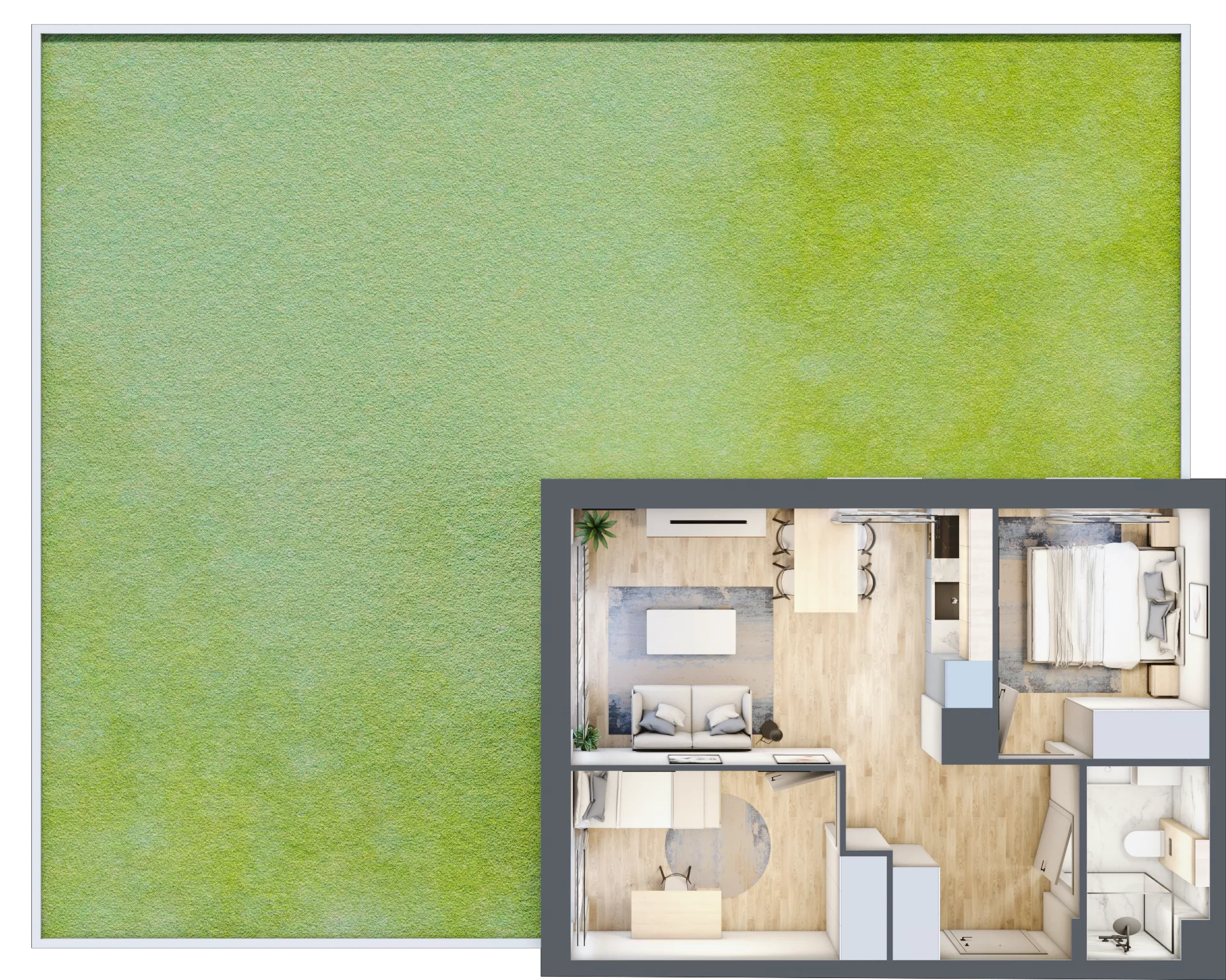 3 pokoje, mieszkanie 46,26 m², parter, oferta nr D.1.4, Silva Straszyn, Straszyn, ul. Boczna/Starogardzka
