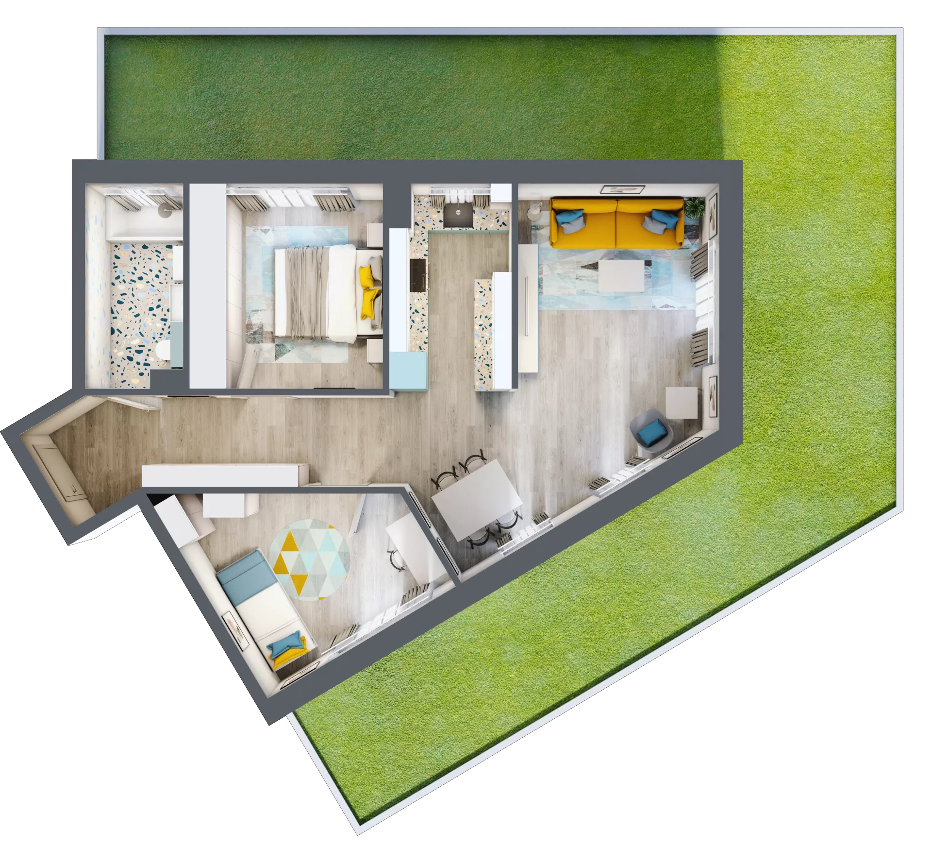 3 pokoje, mieszkanie 66,69 m², parter, oferta nr F.A.5, Pruszcz Park - bud. F , Pruszcz Gdański, ul. Arctowskiego 