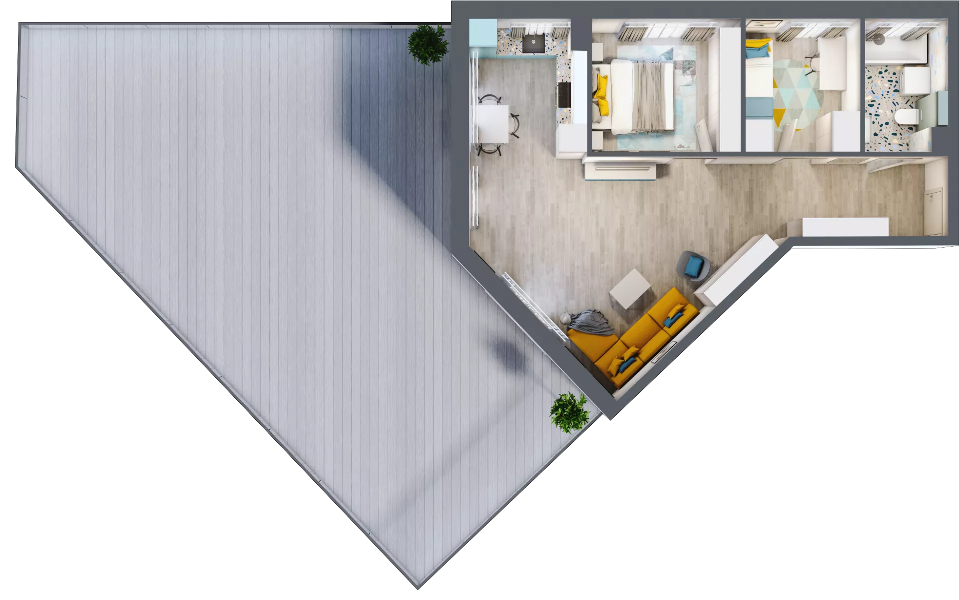 3 pokoje, mieszkanie 62,22 m², piętro 1, oferta nr F.A.21, Pruszcz Park - bud. F , Pruszcz Gdański, ul. Arctowskiego 