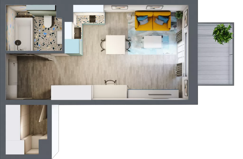 1 pokój, mieszkanie 33,48 m², piętro 3, oferta nr F.A.38, Pruszcz Park - bud. F , Pruszcz Gdański, ul. Arctowskiego 