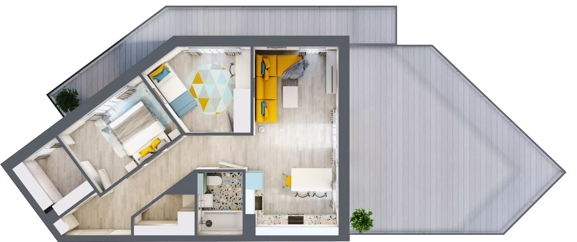 3 pokoje, mieszkanie 63,63 m², piętro 1, oferta nr F.B.8, Pruszcz Park - bud. F , Pruszcz Gdański, ul. Arctowskiego 
