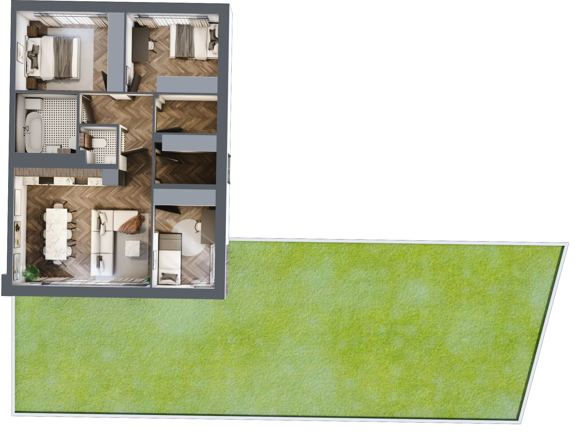 4 pokoje, mieszkanie 71,23 m², parter, oferta nr 18.1, Imperial River Park, Kraków, Bronowice, Bronowice Małe, ul. Truszkowskiego