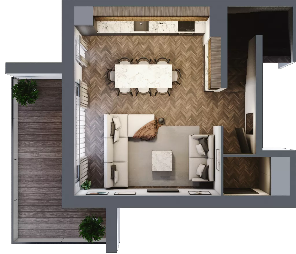 4 pokoje, mieszkanie 89,31 m², piętro 1, oferta nr 30.2, Imperial River Park, Kraków, Bronowice, Bronowice Małe, ul. Truszkowskiego