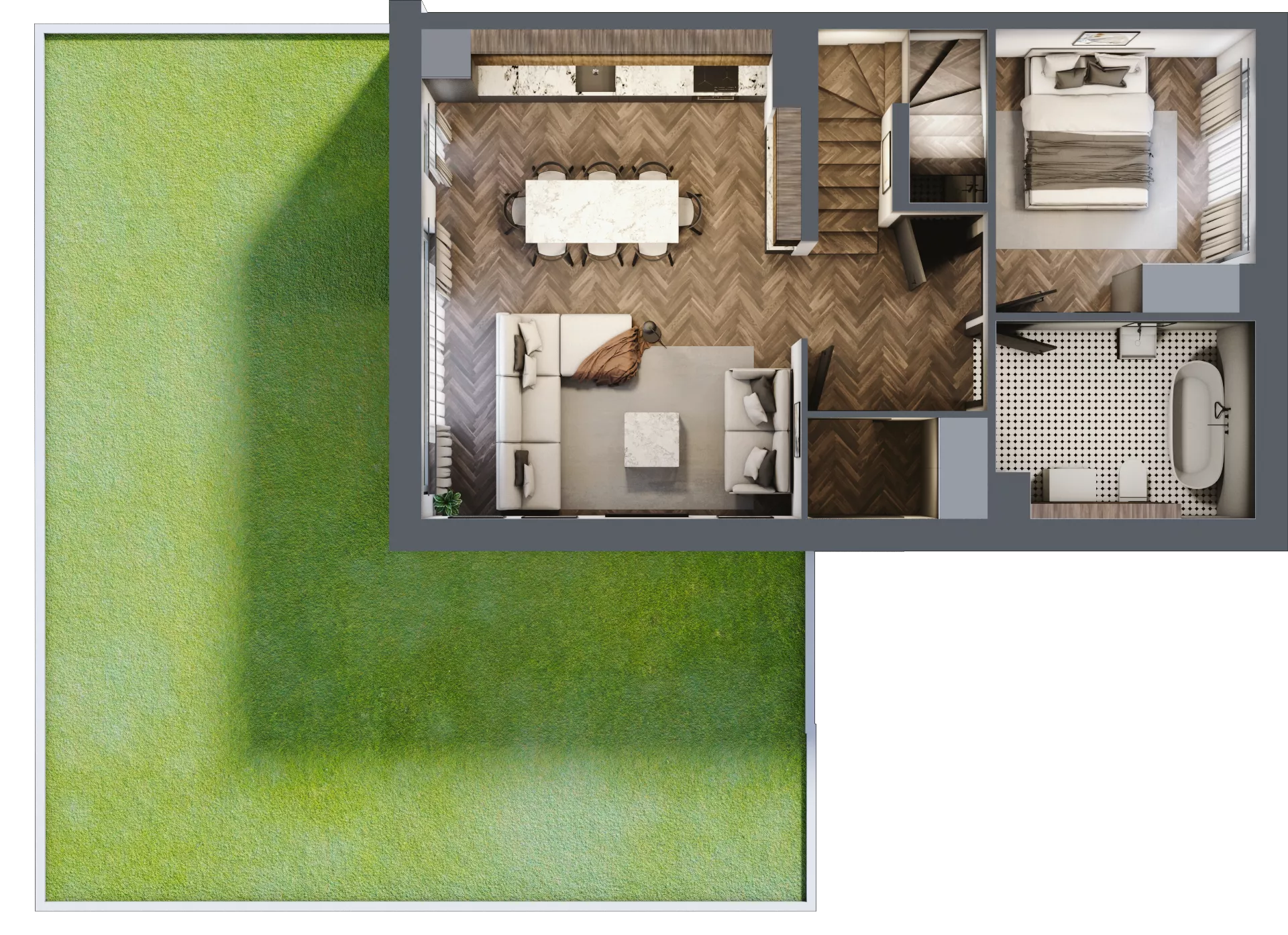 4 pokoje, mieszkanie 79,29 m², parter, oferta nr 36.1, Imperial River Park, Kraków, Bronowice, Bronowice Małe, ul. Truszkowskiego