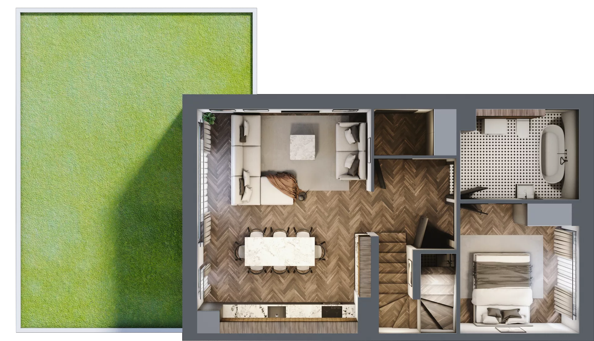 4 pokoje, mieszkanie 79,29 m², parter, oferta nr 33.1, Imperial River Park, Kraków, Bronowice, Bronowice Małe, ul. Truszkowskiego