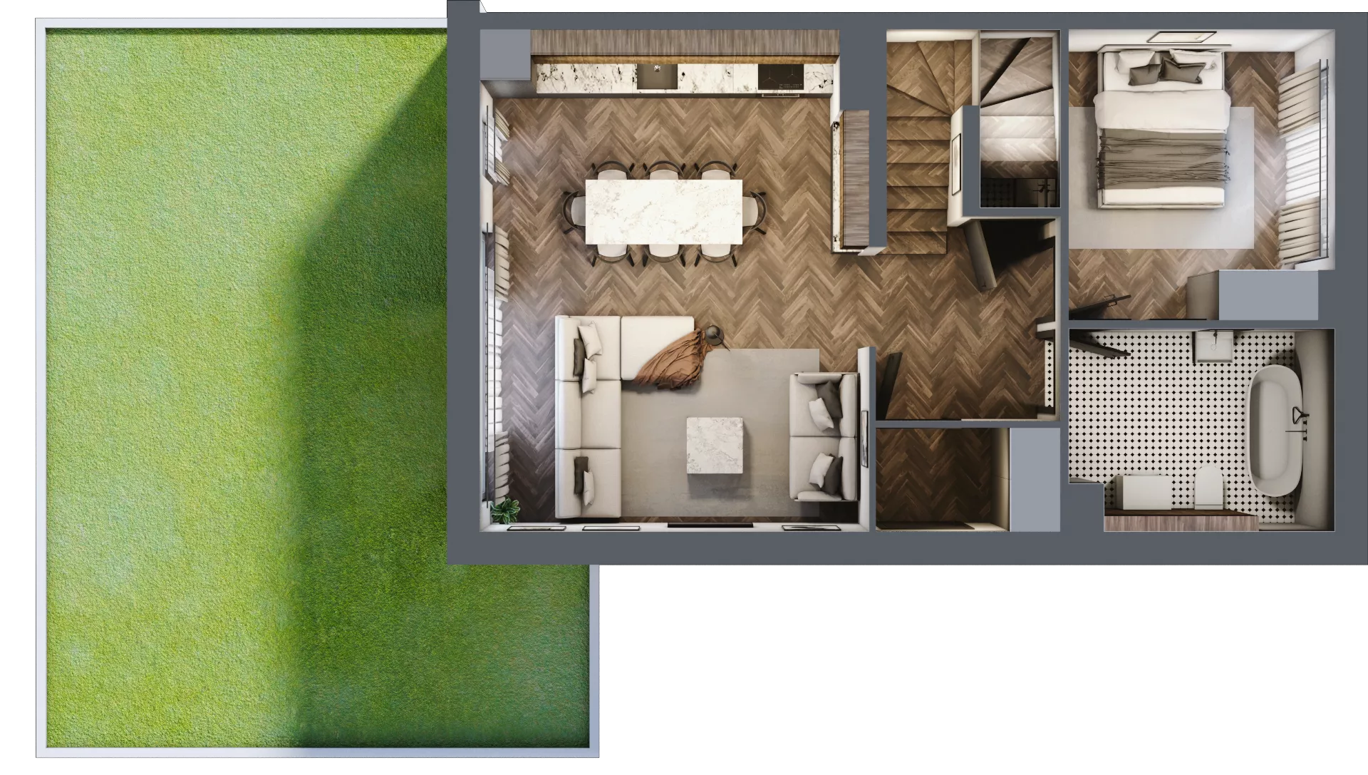 4 pokoje, mieszkanie 79,29 m², parter, oferta nr 28.1, Imperial River Park, Kraków, Bronowice, Bronowice Małe, ul. Truszkowskiego