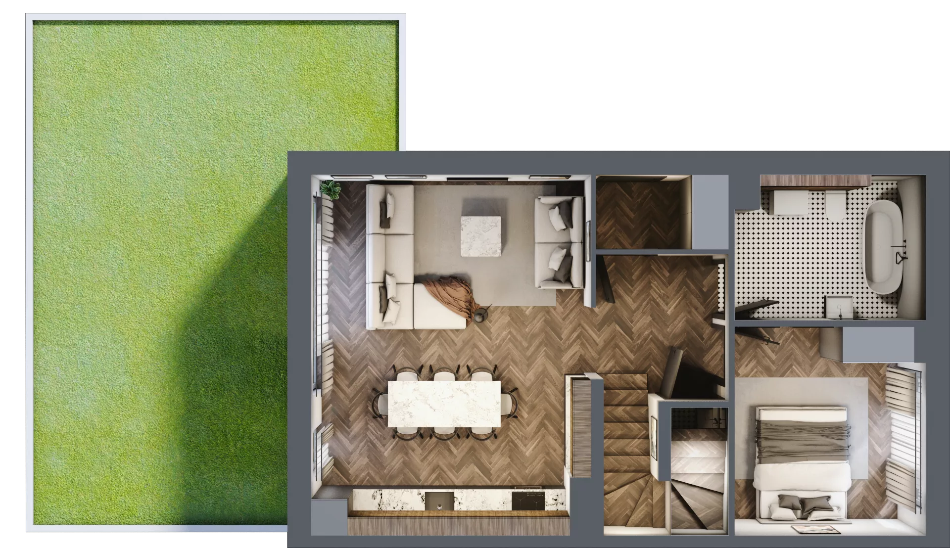 4 pokoje, mieszkanie 79,29 m², parter, oferta nr 35.1, Imperial River Park, Kraków, Bronowice, Bronowice Małe, ul. Truszkowskiego