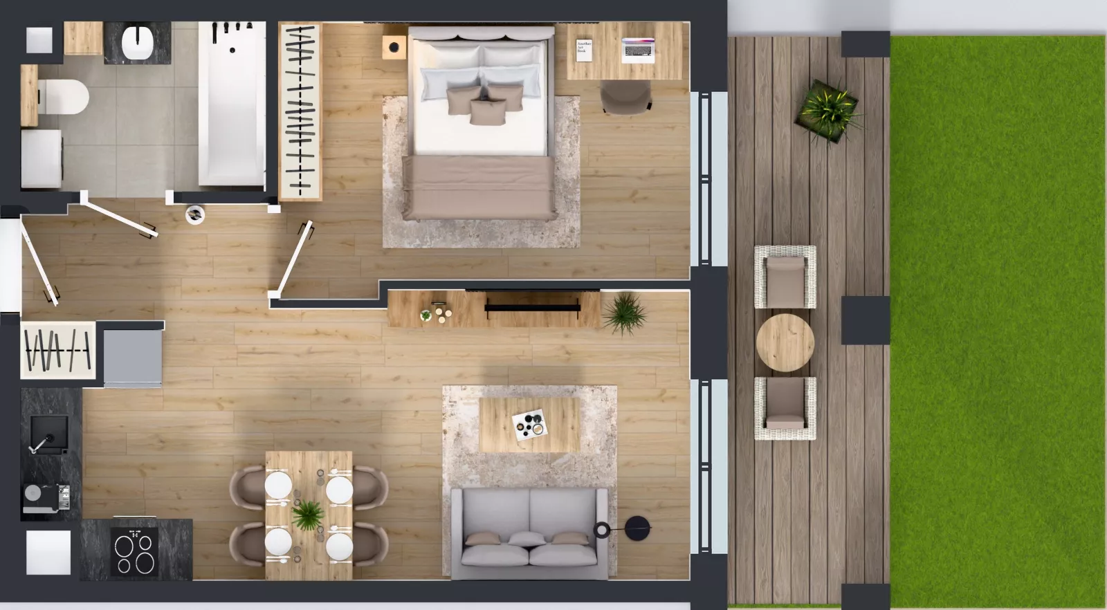 2 pokoje, mieszkanie 38,31 m², parter, oferta nr WP-5, Warzelnicza Park, Warszawa, Białołęka, Brzeziny, ul. Warzelnicza