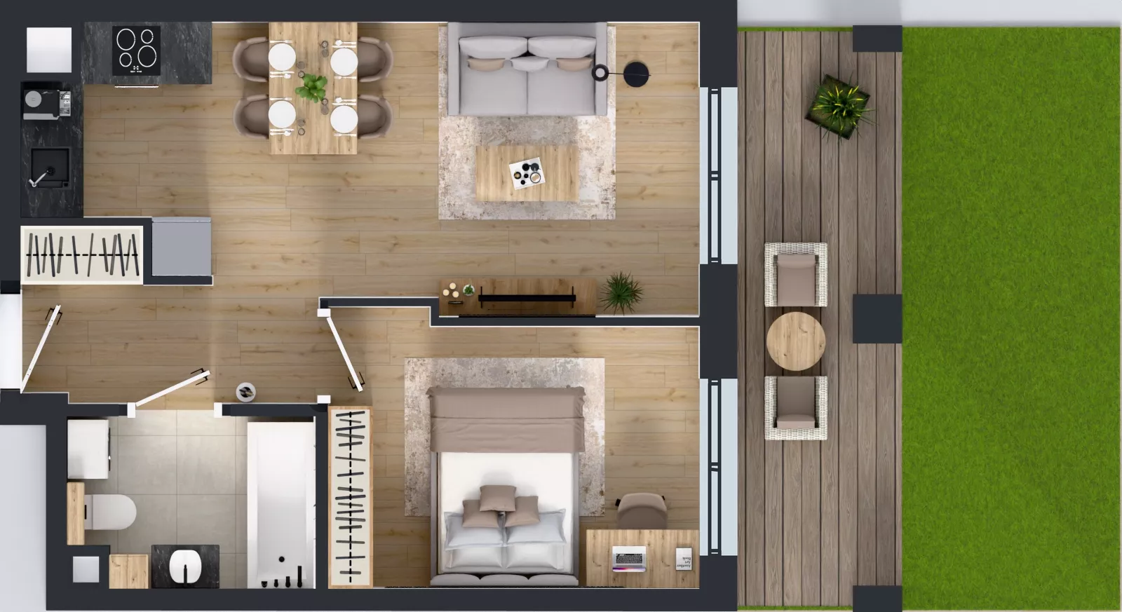 2 pokoje, mieszkanie 37,71 m², parter, oferta nr WP-6, Warzelnicza Park, Warszawa, Białołęka, Brzeziny, ul. Warzelnicza