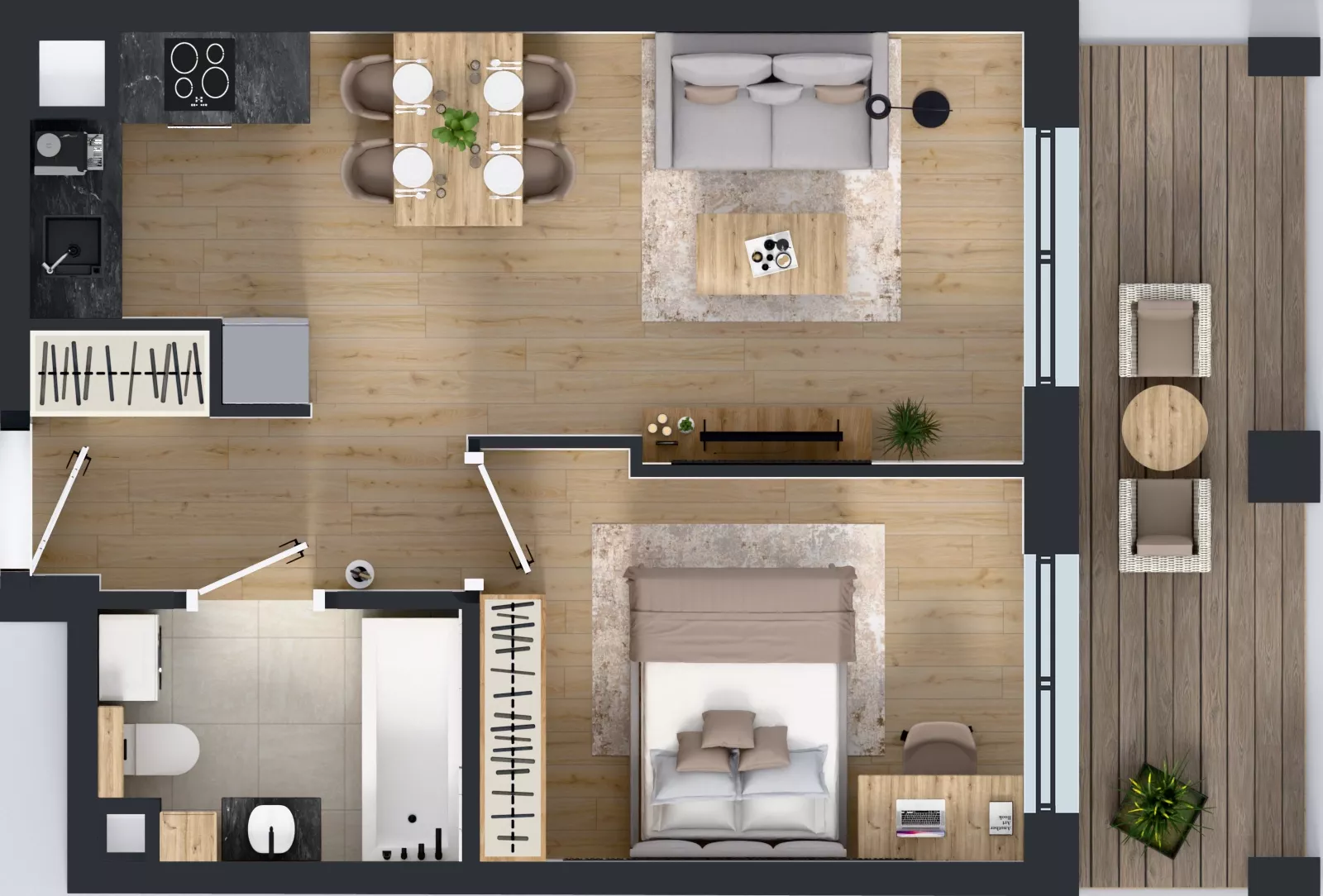 2 pokoje, mieszkanie 37,57 m², piętro 1, oferta nr WP-15, Warzelnicza Park, Warszawa, Białołęka, Brzeziny, ul. Warzelnicza
