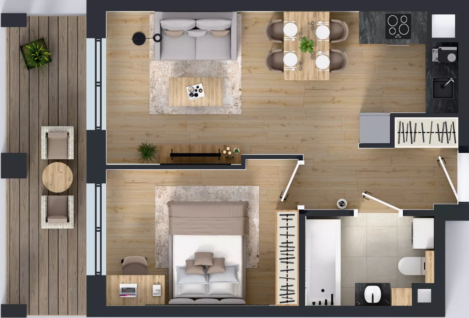 2 pokoje, mieszkanie 37,58 m², piętro 2, oferta nr WP-28, Warzelnicza Park, Warszawa, Białołęka, Brzeziny, ul. Warzelnicza