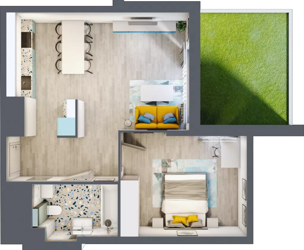 2 pokoje, mieszkanie 50,31 m², parter, oferta nr 3, Apartamenty Talarowa 3, Warszawa, Białołęka, Tarchomin, ul. Talarowa