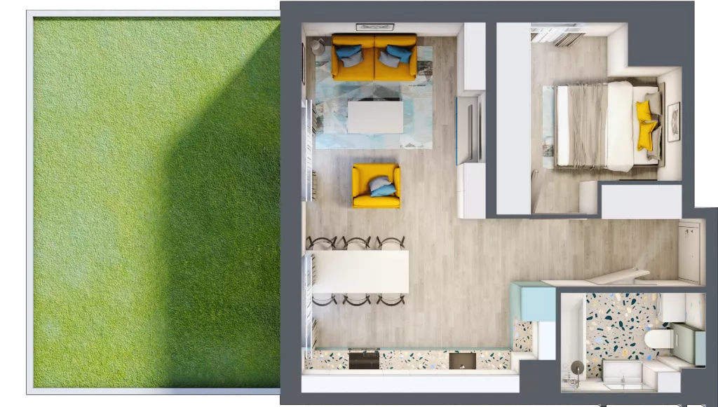 2 pokoje, mieszkanie 43,11 m², parter, oferta nr 10, Apartamenty Talarowa 3, Warszawa, Białołęka, Tarchomin, ul. Talarowa