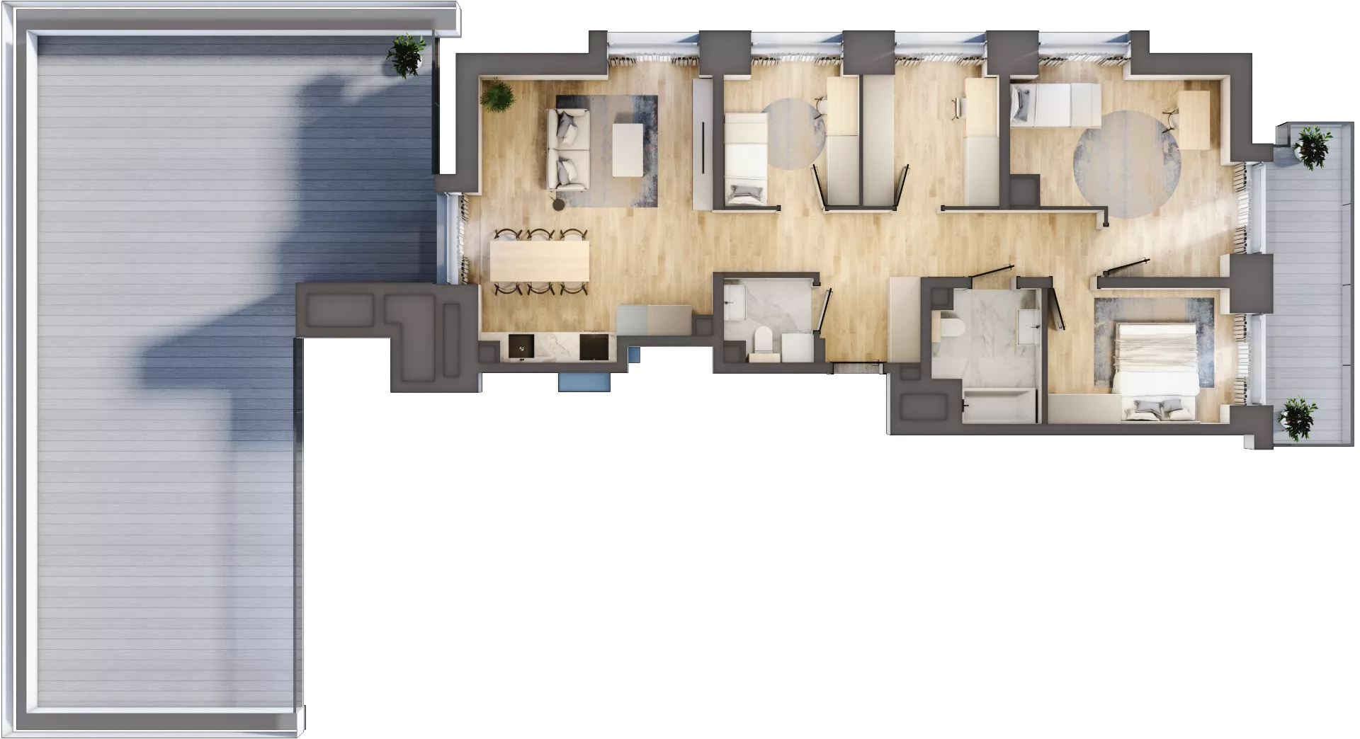 5 pokoi, mieszkanie 85,43 m², piętro 3, oferta nr WP-30, Warzelnicza Park, Warszawa, Białołęka, Brzeziny, ul. Warzelnicza