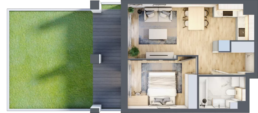 2 pokoje, mieszkanie 37,39 m², parter, oferta nr WP-9, Warzelnicza Park, Warszawa, Białołęka, Brzeziny, ul. Warzelnicza