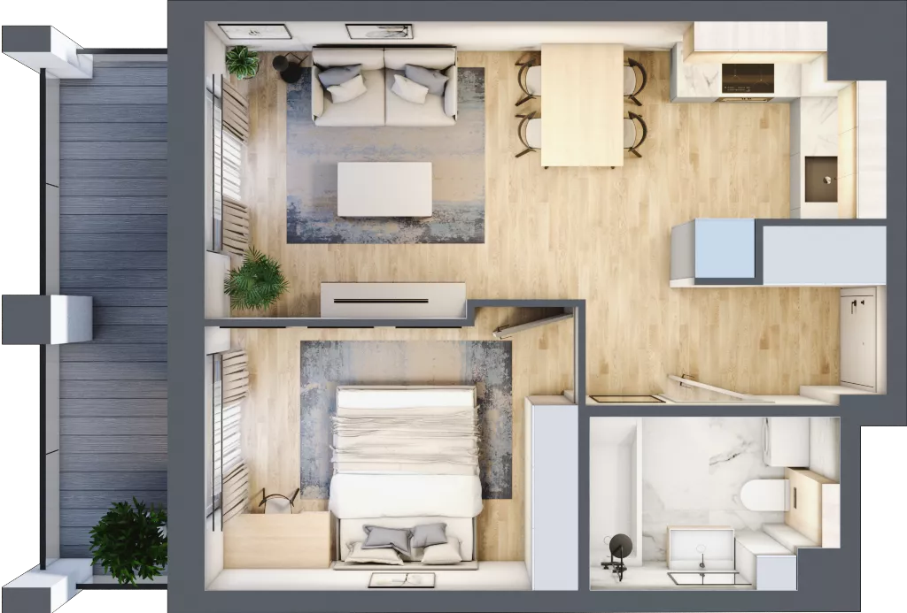 2 pokoje, mieszkanie 37,39 m², piętro 1, oferta nr WP-18, Warzelnicza Park, Warszawa, Białołęka, Brzeziny, ul. Warzelnicza