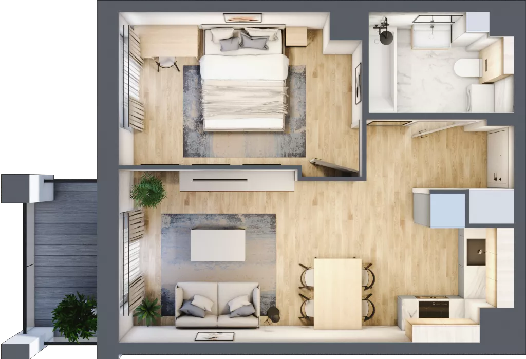 2 pokoje, mieszkanie 37,99 m², piętro 2, oferta nr WP-29, Warzelnicza Park, Warszawa, Białołęka, Brzeziny, ul. Warzelnicza