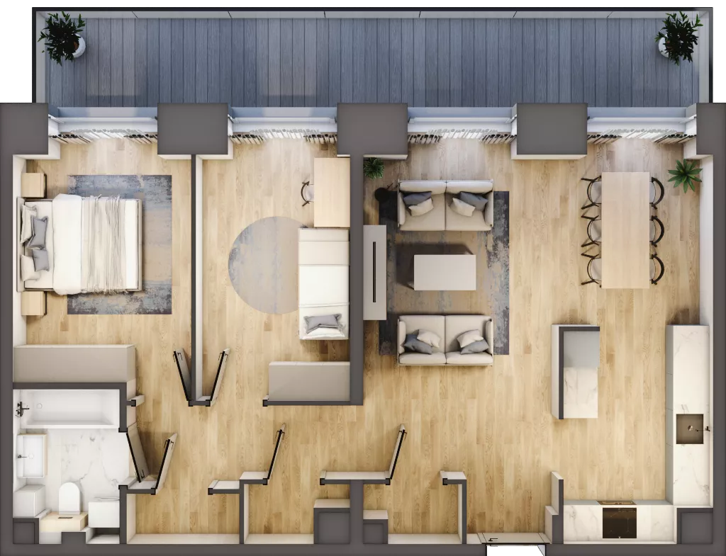 3 pokoje, mieszkanie 72,58 m², piętro 3, oferta nr WP-31, Warzelnicza Park, Warszawa, Białołęka, Brzeziny, ul. Warzelnicza