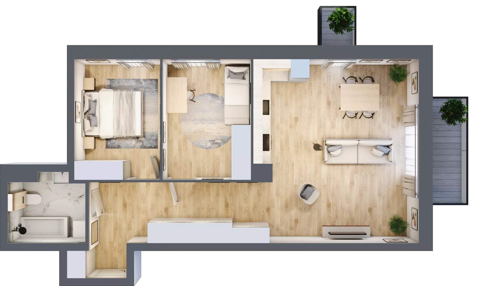 3 pokoje, mieszkanie 68,74 m², piętro 2, oferta nr A/2/25, Verdi, Warka, ul. Armii Krajowej