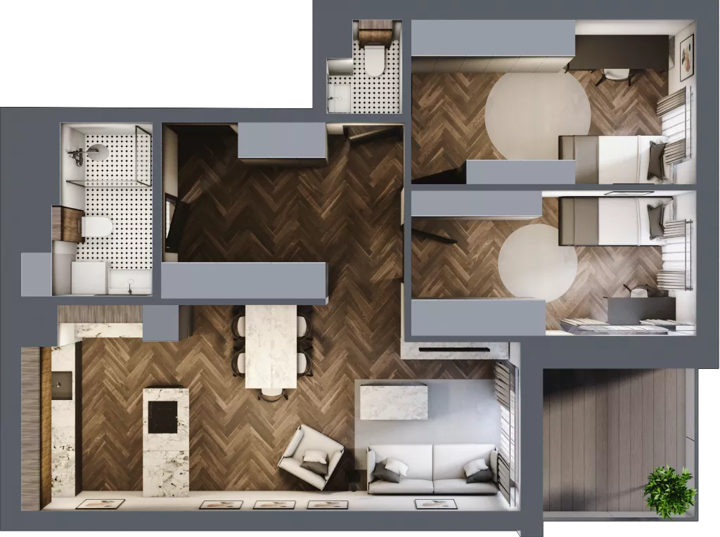 3 pokoje, apartament 69,22 m², piętro 6, oferta nr 42, Północna 31, Lublin, Śródmieście, Czechów Południowy, ul. Północna 31