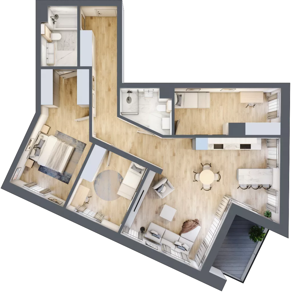 4 pokoje, mieszkanie 96,44 m², piętro 4, oferta nr A.43, Dolna Górna Wilda, Poznań, Wilda, Wilda, ul. Górna Wilda