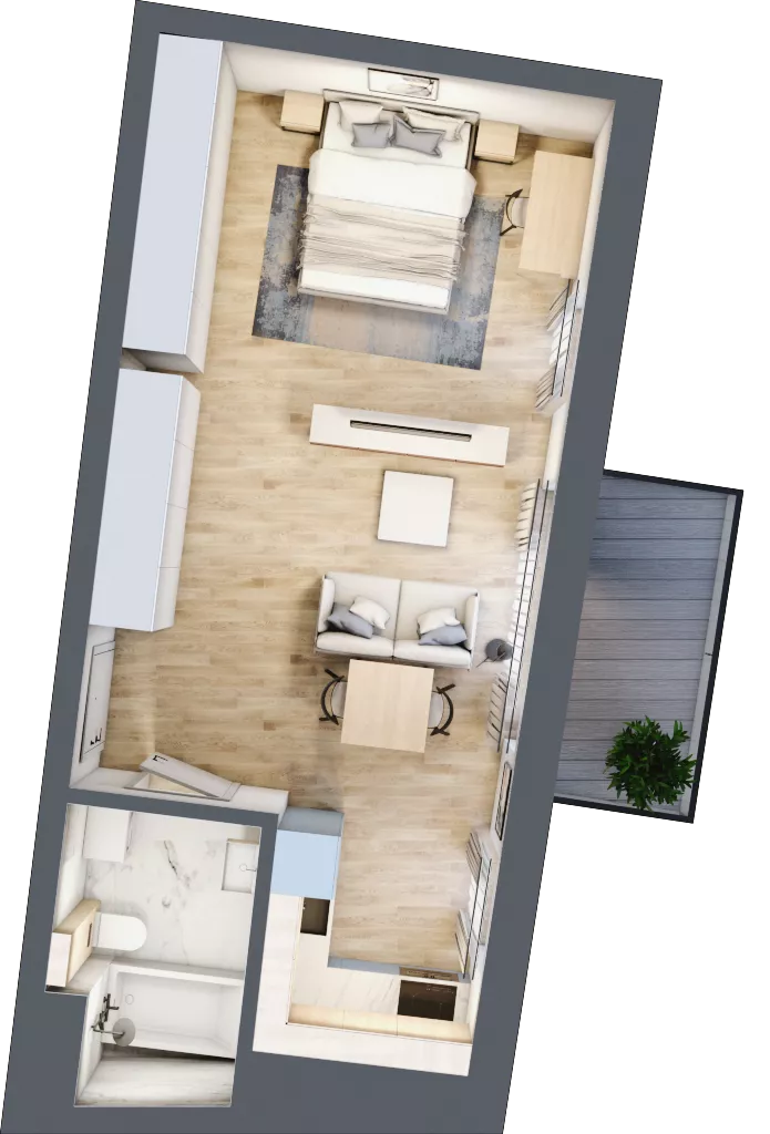 1 pokój, mieszkanie 39,38 m², piętro 1, oferta nr B.13, Dolna Górna Wilda, Poznań, Wilda, Wilda, ul. Górna Wilda