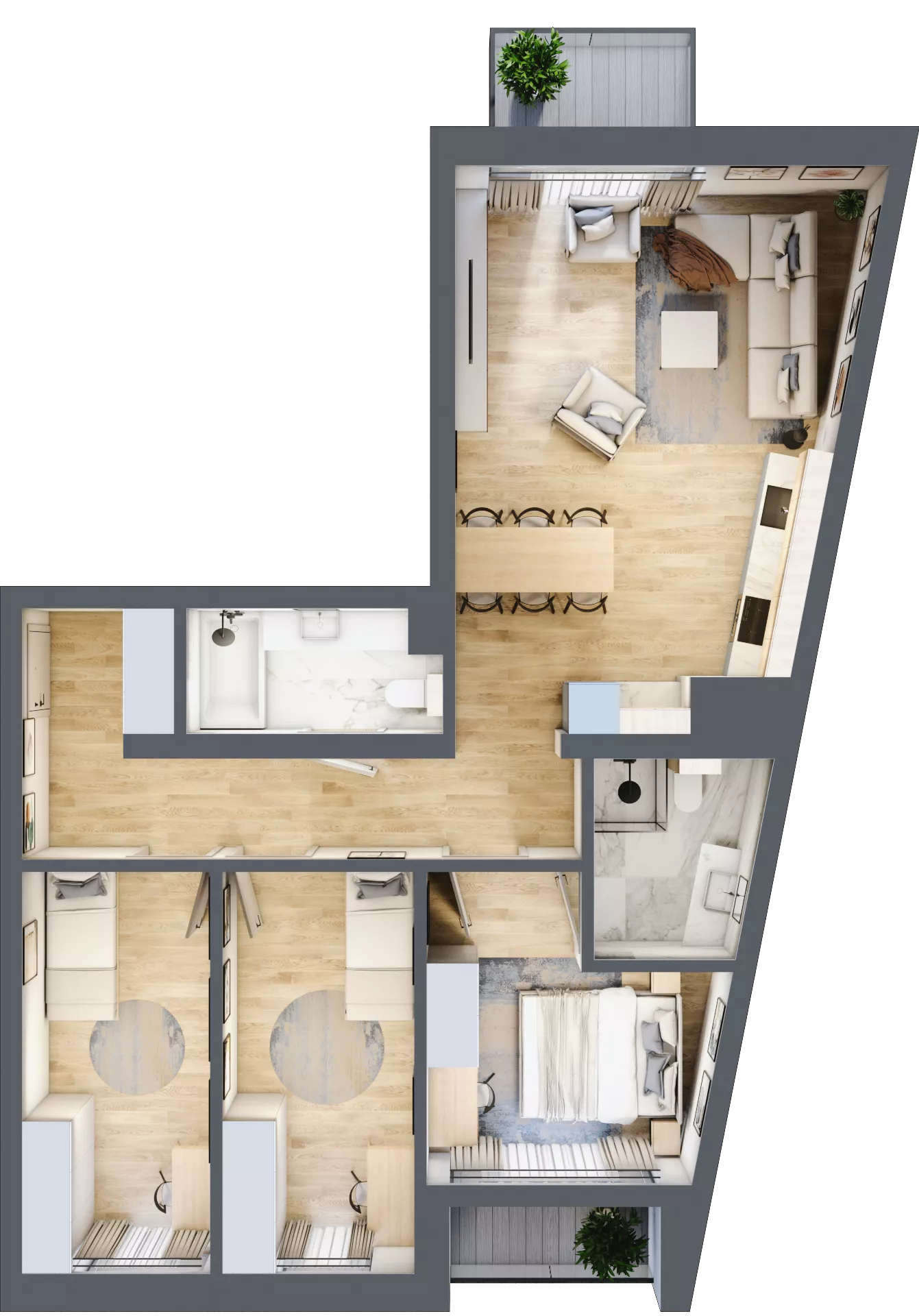 4 pokoje, mieszkanie 81,28 m², piętro 1, oferta nr C.12, Dolna Górna Wilda, Poznań, Wilda, Wilda, ul. Górna Wilda
