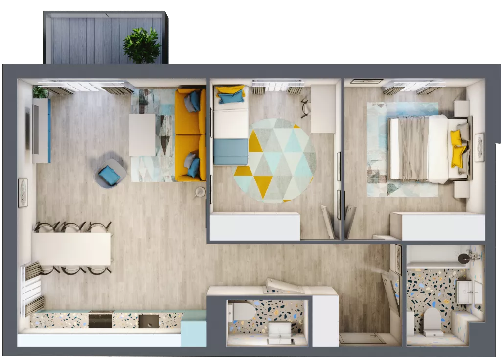 3 pokoje, mieszkanie 65,02 m², piętro 3, oferta nr 5.A.20, Nowe Południe, Gdańsk, Orunia Górna-Gdańsk Południe, Maćkowy, ul. Starogrodzka / Borkowska