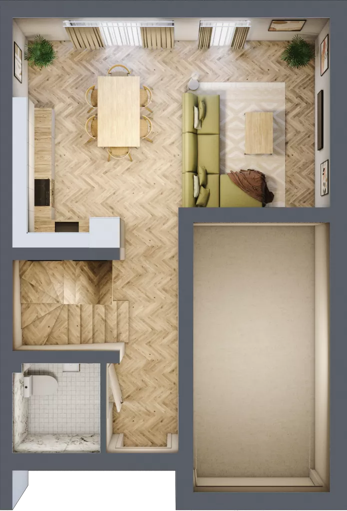 Dom 103,37 m², oferta nr D2.B, Południowy Zakątek, Mysłowice, ul. Białobrzeska