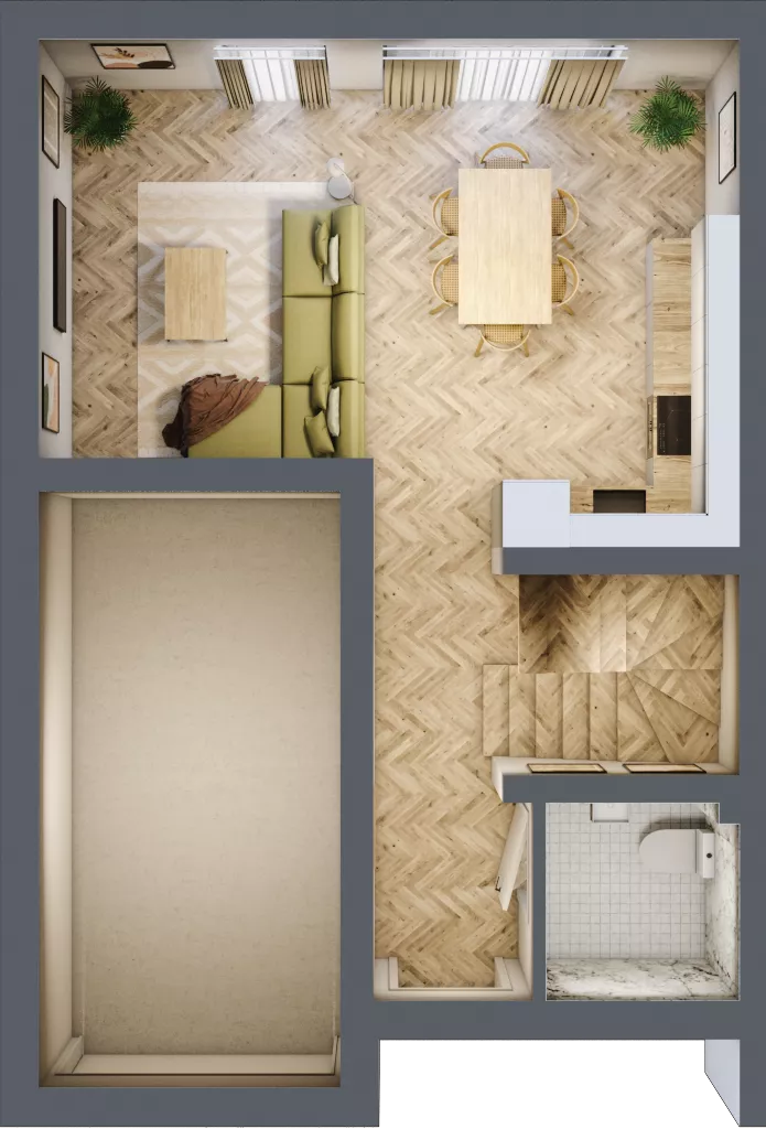Dom 103,23 m², oferta nr D2.A, Południowy Zakątek, Mysłowice, ul. Białobrzeska