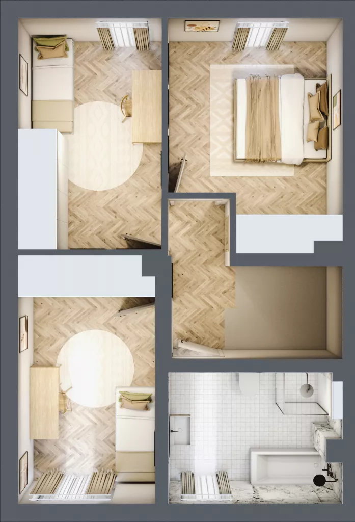 Dom 103,23 m², oferta nr D2.A, Południowy Zakątek, Mysłowice, ul. Białobrzeska