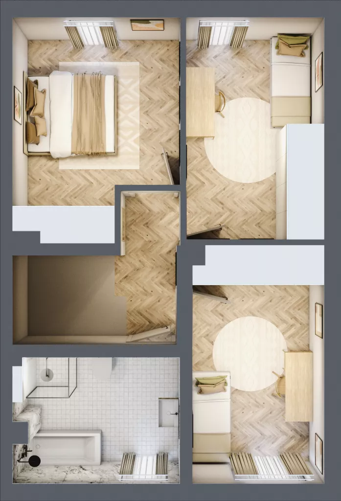 Dom 105,63 m², oferta nr D4.A, Południowy Zakątek, Mysłowice, ul. Białobrzeska