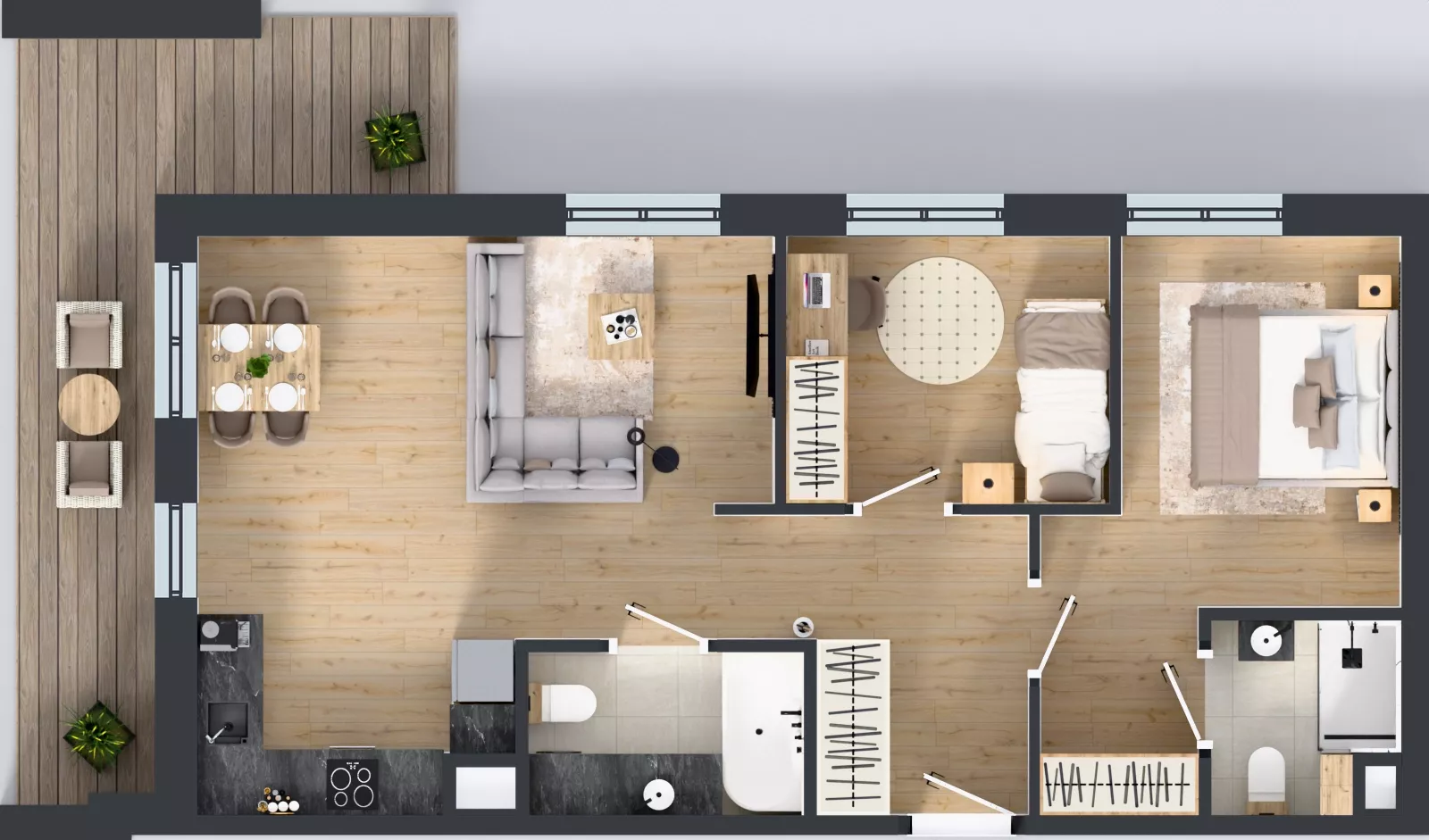 3 pokoje, mieszkanie 63,02 m², parter, oferta nr 123 F/F-7, Ostródzka 123 - Etap III, Warszawa, Białołęka, Brzeziny, ul. Ostródzka 123