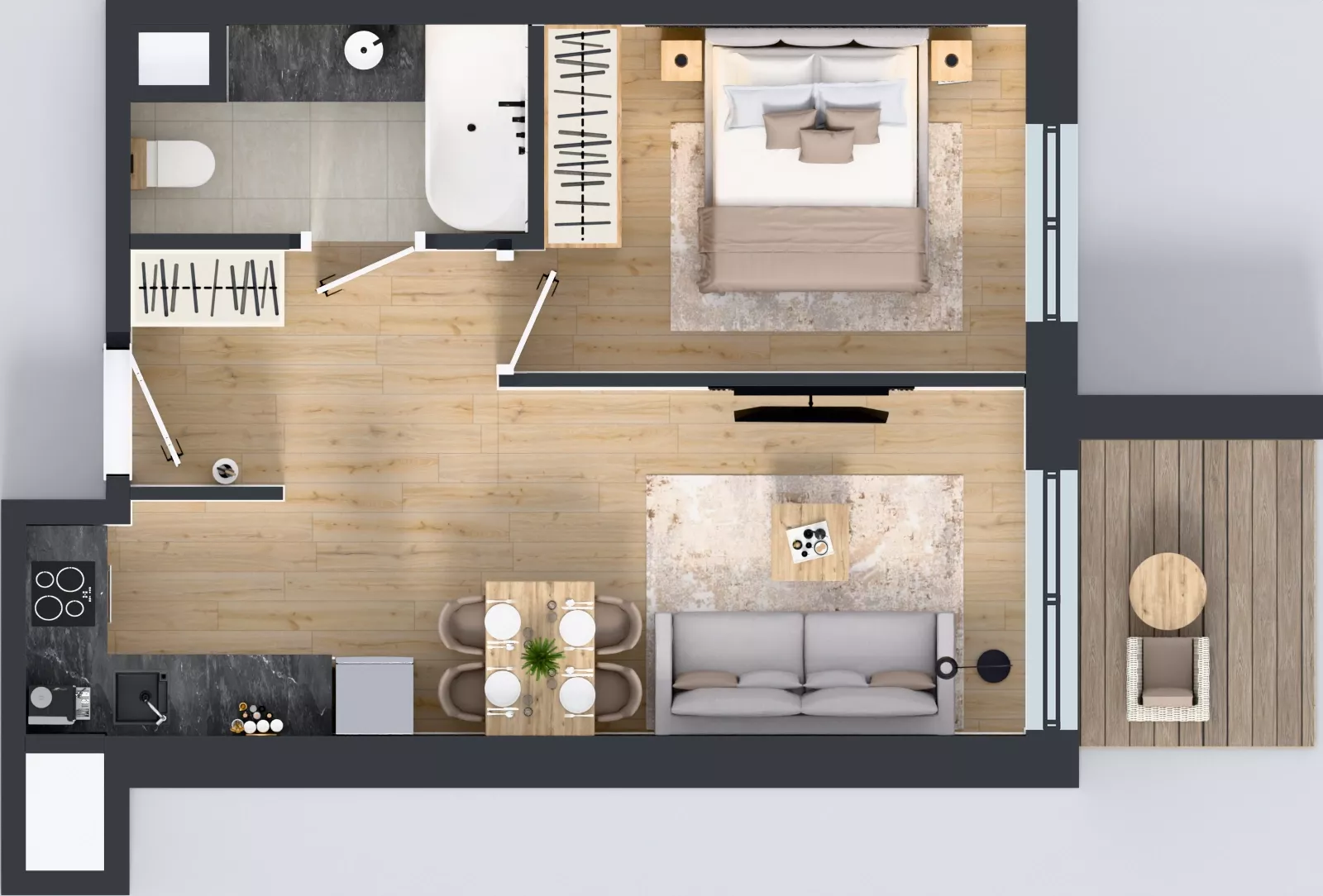 2 pokoje, mieszkanie 37,80 m², piętro 1, oferta nr 123 F/F-11, Ostródzka 123 - Etap III, Warszawa, Białołęka, Brzeziny, ul. Ostródzka 123