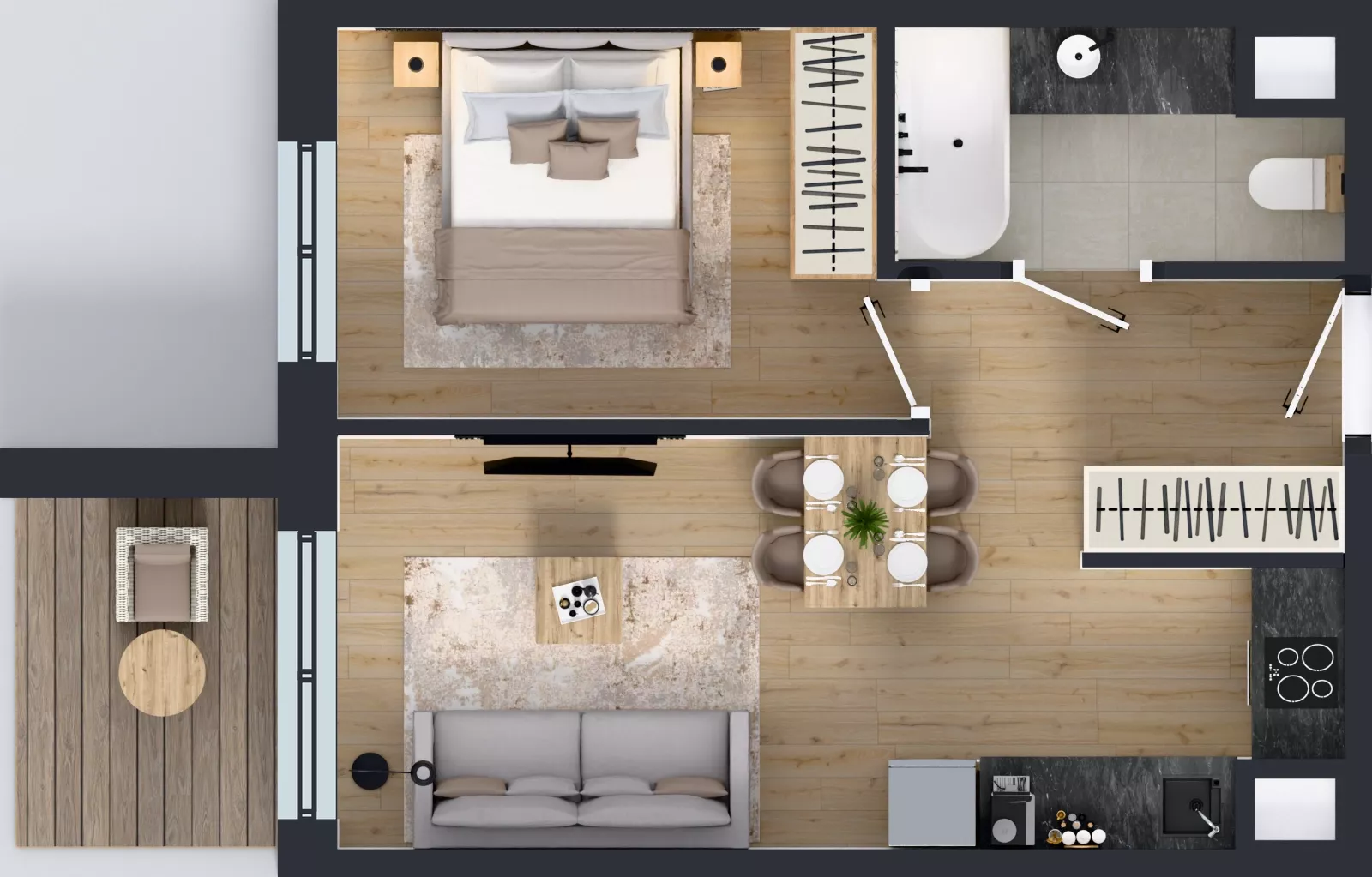2 pokoje, mieszkanie 36,92 m², piętro 1, oferta nr 123 F/F-14, Ostródzka 123 - Etap III, Warszawa, Białołęka, Brzeziny, ul. Ostródzka 123