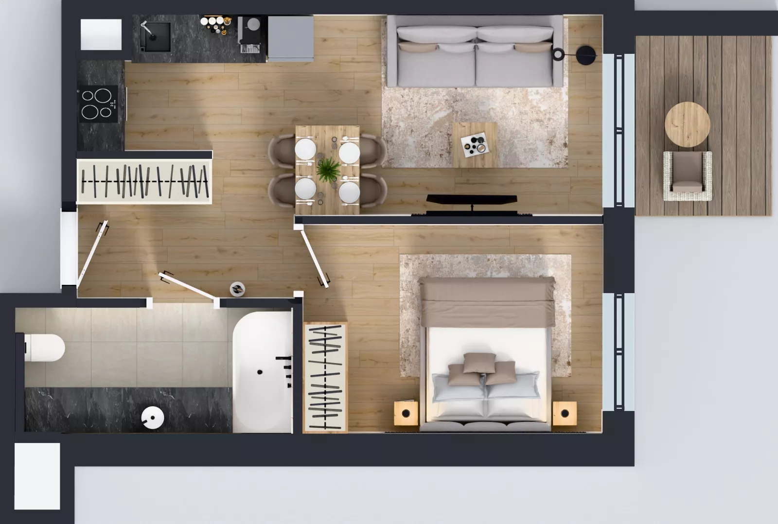 2 pokoje, mieszkanie 38,20 m², piętro 2, oferta nr 123 F/F-20, Ostródzka 123 - Etap III, Warszawa, Białołęka, Brzeziny, ul. Ostródzka 123