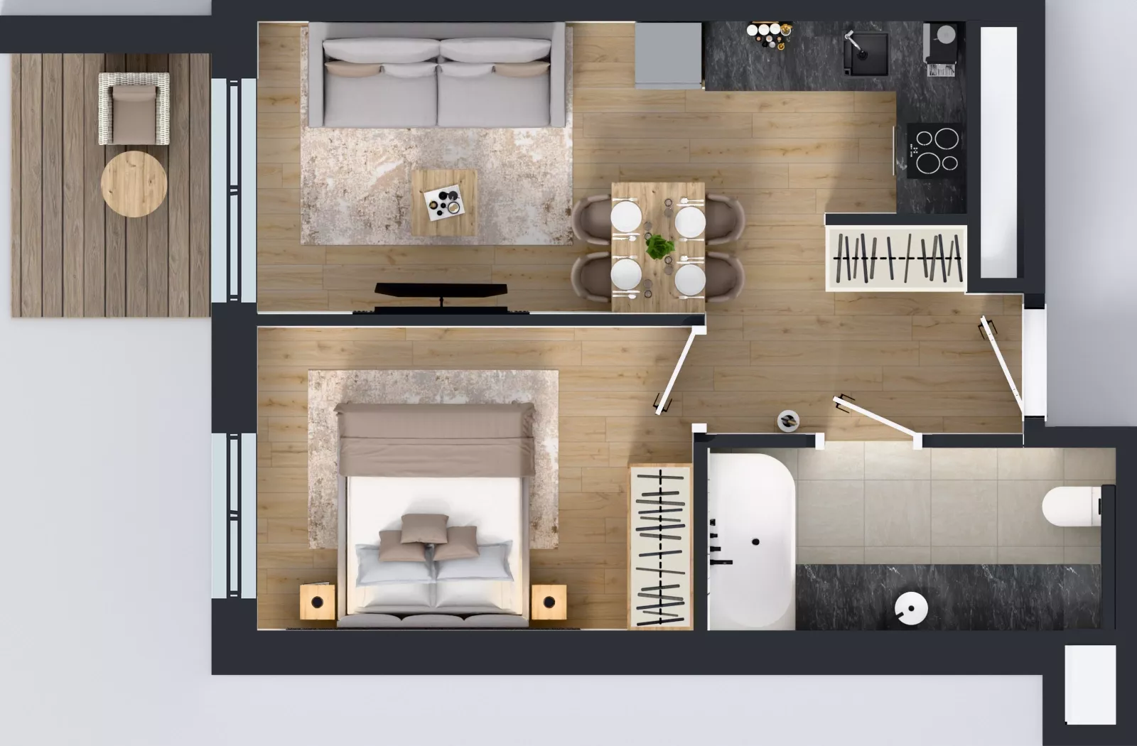 2 pokoje, mieszkanie 36,99 m², piętro 2, oferta nr 123 F/F-21, Ostródzka 123 - Etap III, Warszawa, Białołęka, Brzeziny, ul. Ostródzka 123
