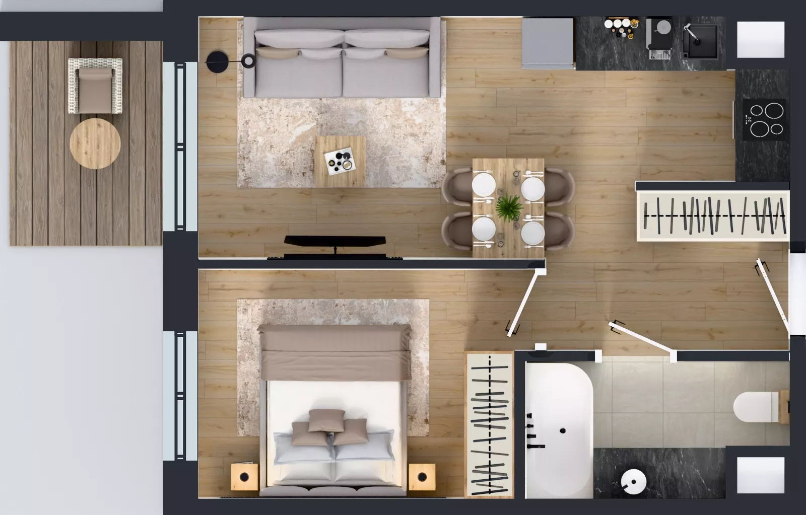 2 pokoje, mieszkanie 36,93 m², piętro 2, oferta nr 123 F/F-23, Ostródzka 123 - Etap III, Warszawa, Białołęka, Brzeziny, ul. Ostródzka 123