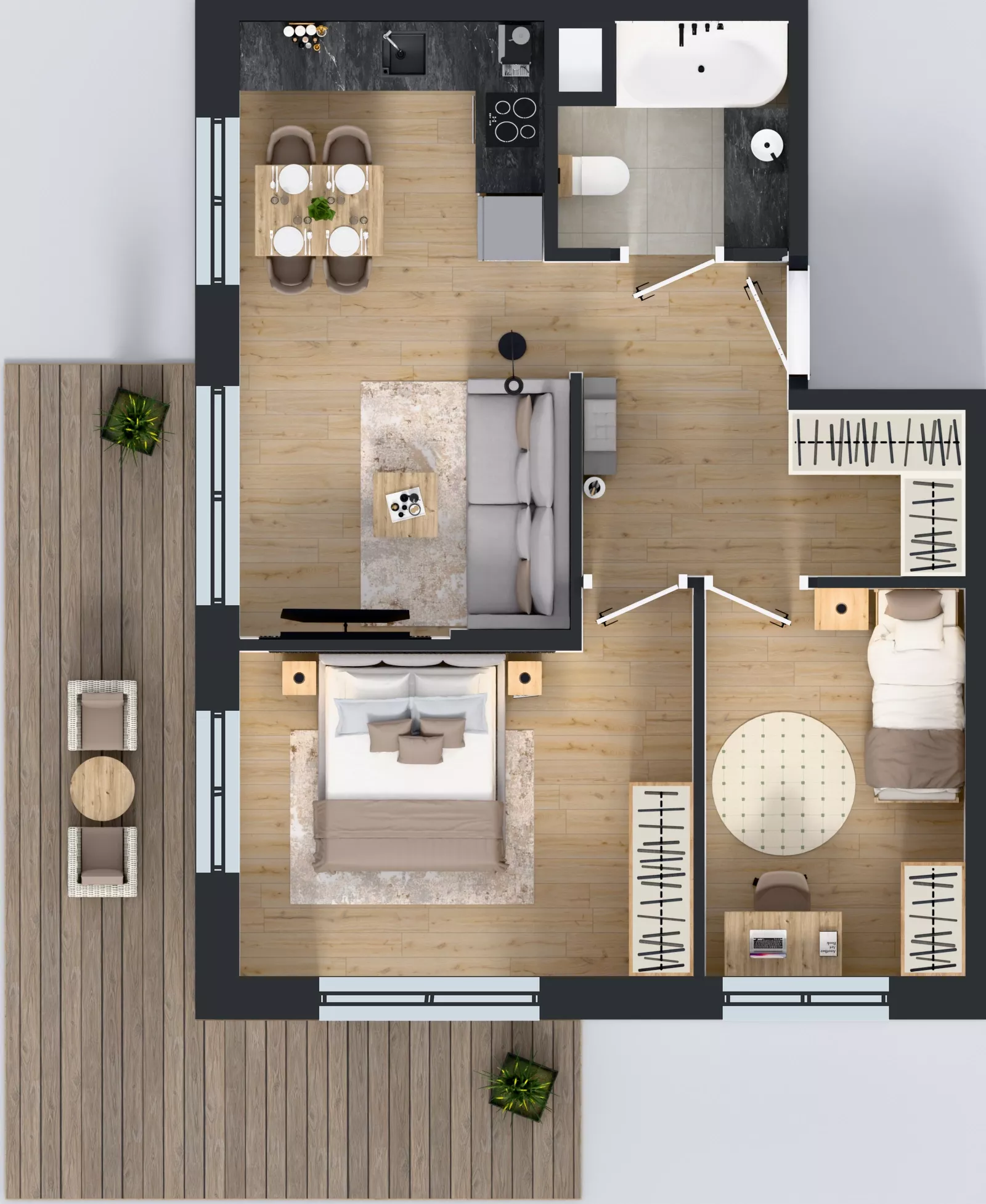 3 pokoje, mieszkanie 51,26 m², piętro 1, oferta nr 123 F/F-47, Ostródzka 123 - Etap III, Warszawa, Białołęka, Brzeziny, ul. Ostródzka 123