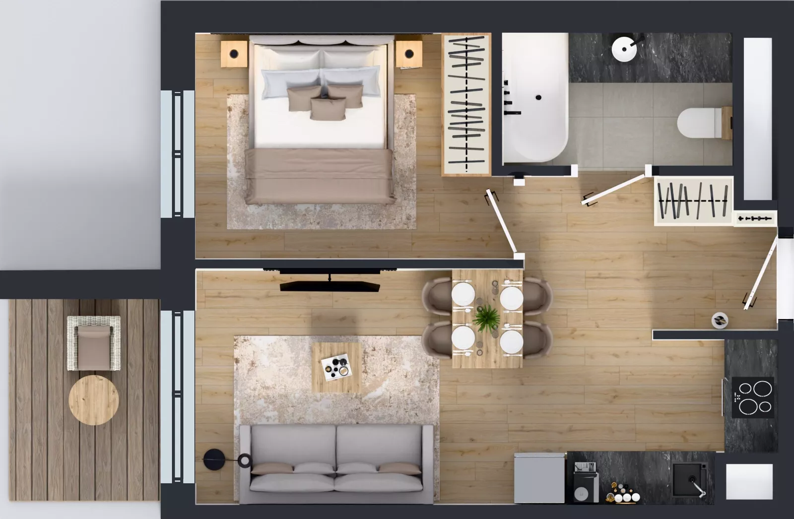 2 pokoje, mieszkanie 36,31 m², piętro 1, oferta nr 123 F/F-50, Ostródzka 123 - Etap III, Warszawa, Białołęka, Brzeziny, ul. Ostródzka 123