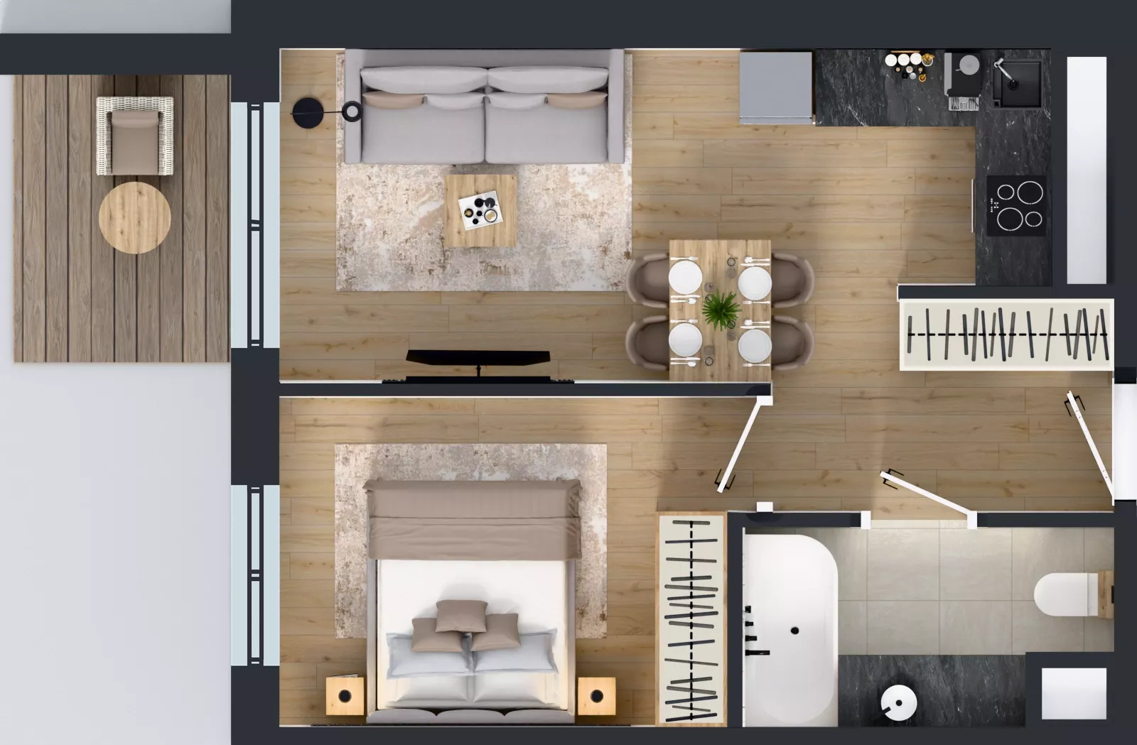 2 pokoje, mieszkanie 36,26 m², piętro 2, oferta nr 123 F/F-57, Ostródzka 123 - Etap III, Warszawa, Białołęka, Brzeziny, ul. Ostródzka 123