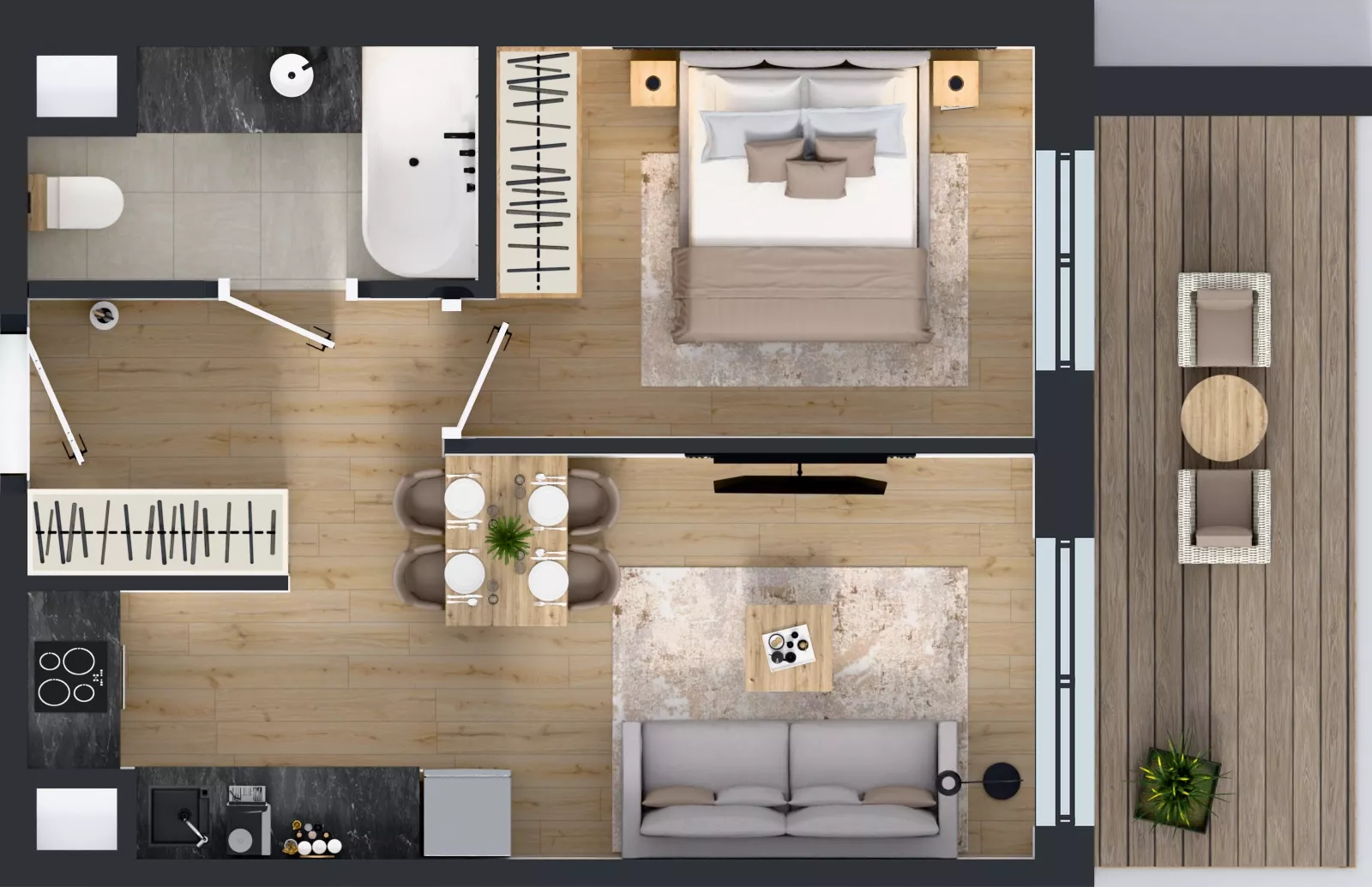 2 pokoje, mieszkanie 36,58 m², piętro 3, oferta nr 123 F/F-58, Ostródzka 123 - Etap III, Warszawa, Białołęka, Brzeziny, ul. Ostródzka 123