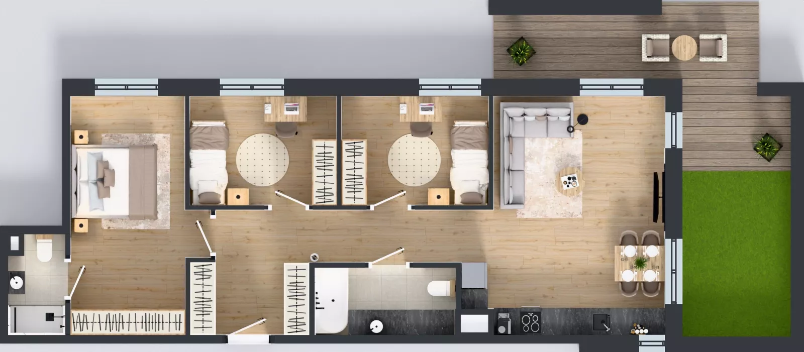 4 pokoje, mieszkanie 78,72 m², parter, oferta nr 123 G/G-1, Ostródzka 123 - Etap III, Warszawa, Białołęka, Brzeziny, ul. Ostródzka 123