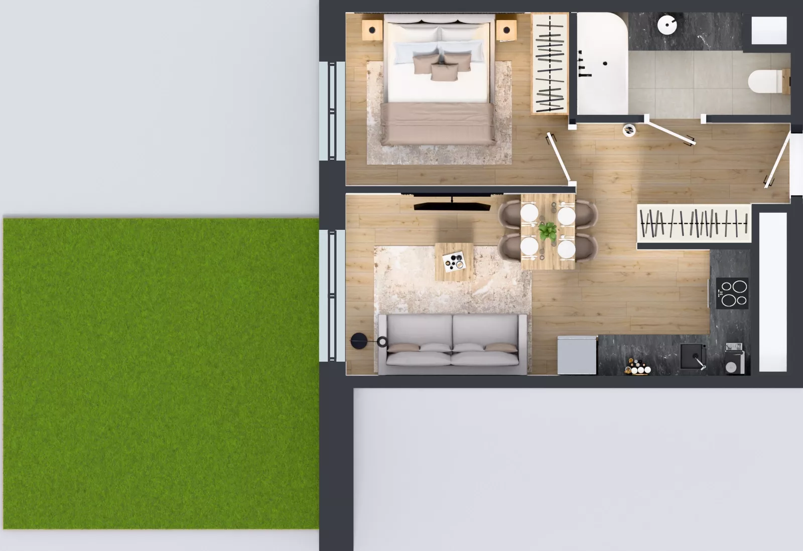 2 pokoje, mieszkanie 35,78 m², parter, oferta nr 123 G/G-6, Ostródzka 123 - Etap III, Warszawa, Białołęka, Brzeziny, ul. Ostródzka 123