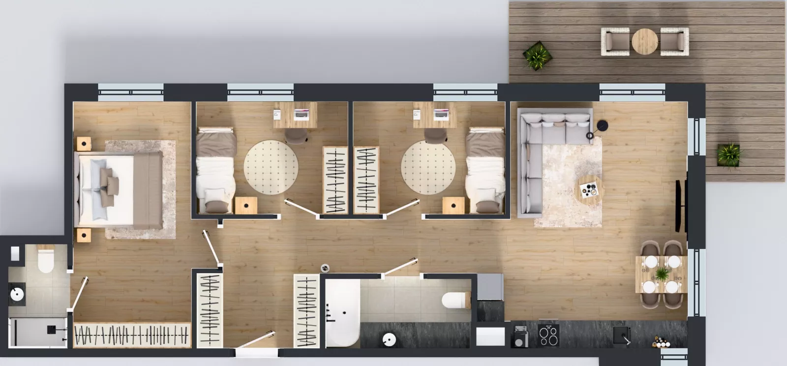 4 pokoje, mieszkanie 78,72 m², piętro 1, oferta nr 123 G/G-7, Ostródzka 123 - Etap III, Warszawa, Białołęka, Brzeziny, ul. Ostródzka 123